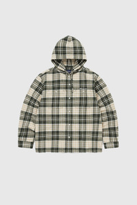 Flannel Hooded Check Shirt - Green