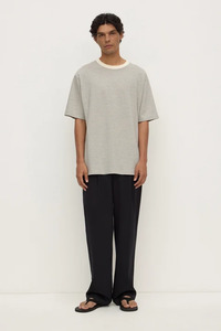 Mens: Malone Stripe Short Sleeve Tee - Black / Cream