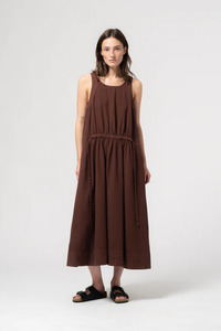 Sale Over 250: Apron Dress - Faro Cotton Henna