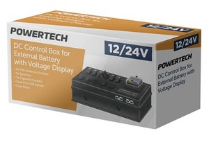 Products: DC Control Box for External Battery with Voltage Display + 2 x 50A Andersons + 6 x Switches + 3 x Cigarette Sockets + USB Socket and Fuse Block – Infinity RV Infinity Caravans Motorhomes Sales & Service