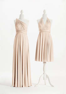72styles Infinity Dress: Champagne Multiway Infinity Dress