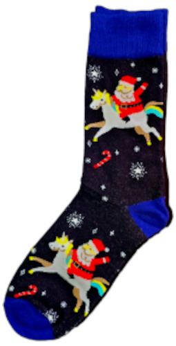 Products: Sloth Sox- Santa & Unicorn Socks