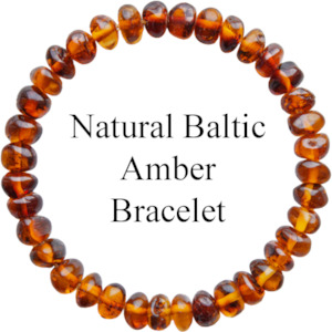 Health: Natural Baltic Amber Healing Adult Bracelet