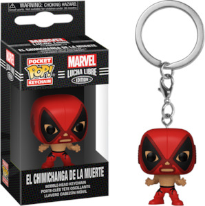 Gift: Funko Pocket Pop Vinyl Keychain- ( Lucha Libre Edition)- El Chimichanga De La Muerte Deadpool
