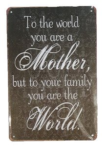Gift: Retro Metal Sign- Mother