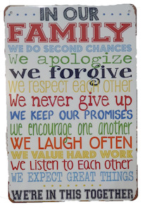 Gift: Retro Metal Sign- Family