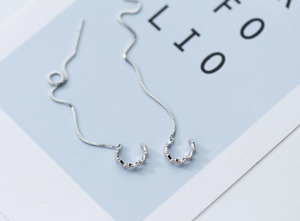 Jewellery: Sterling Silver 925 Tassel Earrings