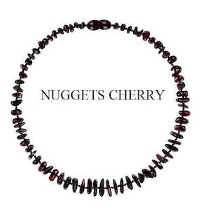 Baby: Baby Teething Amber Necklace Nuggets Cherry