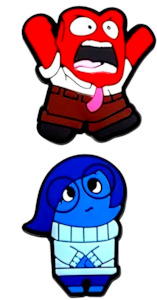 New Years: Inside Out (Anger & Sadness) Jibbitz Charms Combo