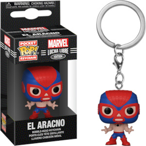 Clearance: Funko Pocket Pop Marvel:( Lucha Libre Edition)- El Aracno Spider-Man Vinyl Keychain