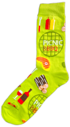Fathers Day: Sloth Sox-BBQ Green Socks