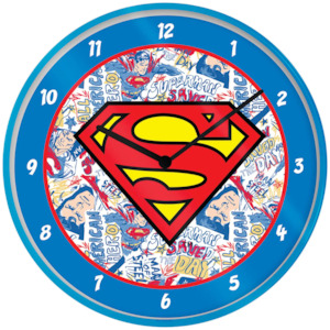 His: Superman Clock 10 Inch