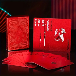 His: Premium Red Waterproof Playing Cards