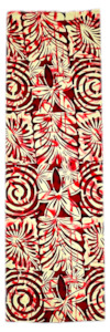 Lavalava Sarong: Ruby Red & Cream Lavalava