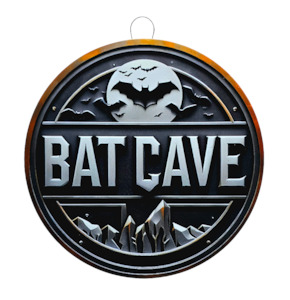 Dc: Retro Metal Sign- BAT CAVE