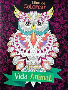 Novelty: Adult Colouring Book-  Vida Animals