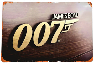 Retro Metal Sign- Bond 007
