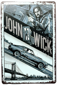 Retro Metal Sign- John Wick
