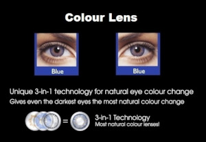 Colorcon Lens: Cosmetic Contact Lens- Blue