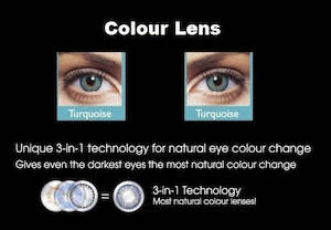 Colorcon Lens: Cosmetic Contact Lens- Turquoise