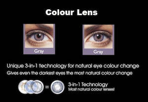 Colorcon Lens: Cosmetic Contact Lens- Grey