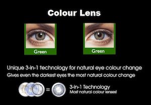 Colorcon Lens: Cosmetic Contact Lens- Green