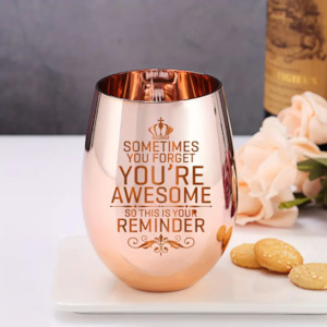 His: Rose Golden Drink Mug/Glass