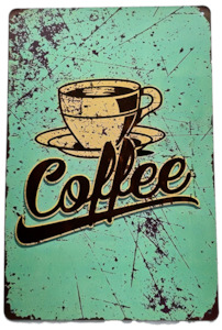 Retro Metal Sign- Coffee