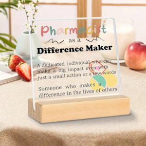 His: Pharmacist  Acrylic Desk Plaque