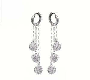 Sterling Silver Moissanite & Tassel Earrings