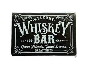 Retro Metal Sign- Whiskey Bar