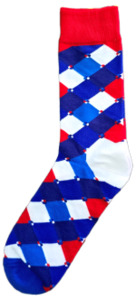 Sloth Sox- Blue 3 Tone Socks