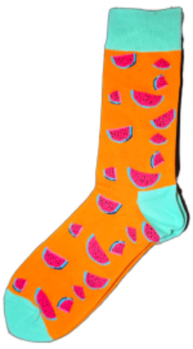 Socks 1: Sloth Sox-Orange Watermelon Socks