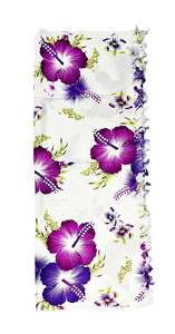 Sarongs: PURPLE White Sarong with Frills