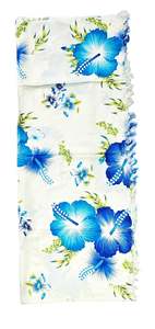 Sarongs: BLUE White Sarong with Frills