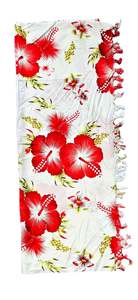 Sarongs: Red White Sarong with Frills