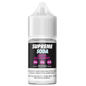 Supreme Cola: Supreme Soda Salts - Lemon Blackberry (PKA Supreme Lemonade Salts - Blackcurrant)