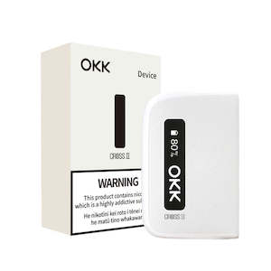 Okk: OKK CROSS - HYBRID DISPOSABLE VAPE (BATTERY ONLY) WHITE