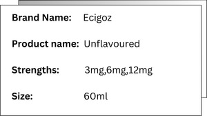 Ecigoz: ECIGOZ - UNFLAVOURED - 60ml