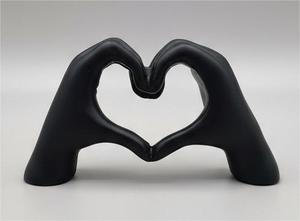 Love Hand Sign Black Poly Resin
