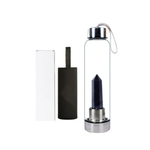 Crystal Water Bottle Obsidian