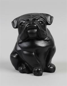Poly Resin Bull Dog Sitting