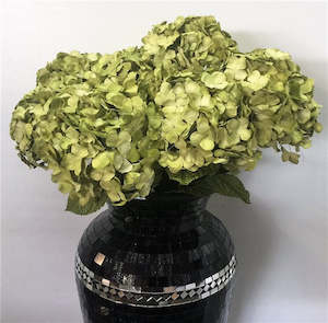 Artificial Flowers: LEMON GREEN HYDRANGEAS SET3