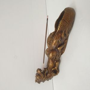 Candle Tealight Incense Holders: Lying Dragon Incense Holder Antique