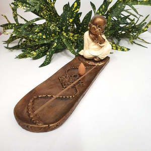 Candle Tealight Incense Holders: Long Incense Holder Monk Speak