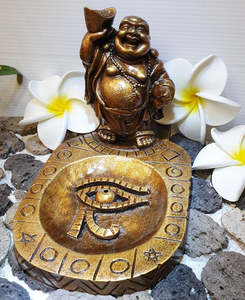 Candle Tealight Incense Holders: INCENSE HOLDER WEALTH BUDDHA