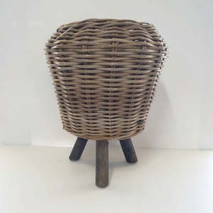 Cane Rattan: Rattan Planter Stand Medium
