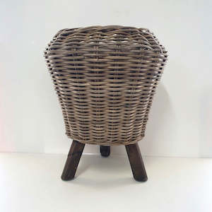 Cane Rattan: Rattan Planter Stand Small