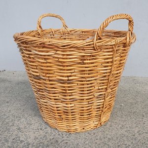 Cane Rattan: Round Tapered Cane Log Basket