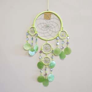 Dream Catchers: Dream Catcher Mirror Shell Chimes Lime